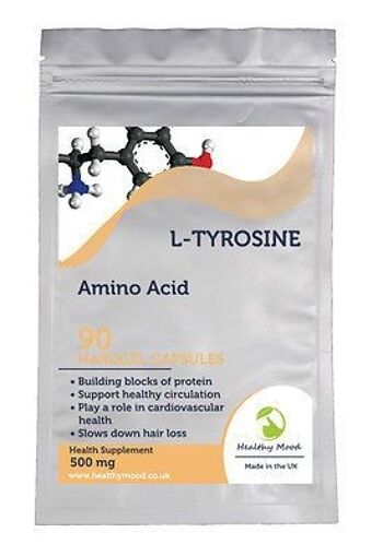 L-Tyrosine Acide aminé 500mg Capsules (1) 90 2