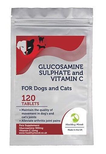 SULFATE DE GLUCOSAMINE 300mg VITAMINE C Chiens et Chats Comprimés (1) 120 2