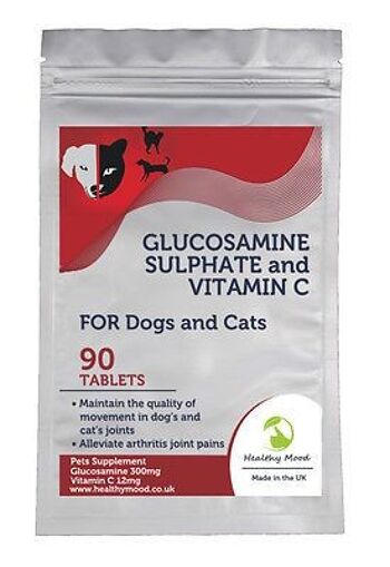 SULFATE DE GLUCOSAMINE 300mg VITAMINE C Chiens et Chats Comprimés (1) 90 2