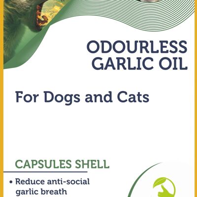 Huile d'ail inodore 2mg Chiens et Chats Capsules (1) 180 Capsules