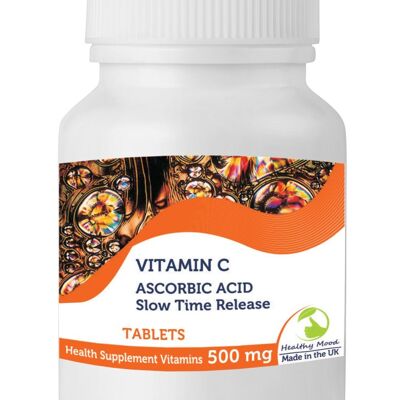 Vitamin C ASCORBIC ACID Slow Time Release Tablets 7 Sample Tablets
