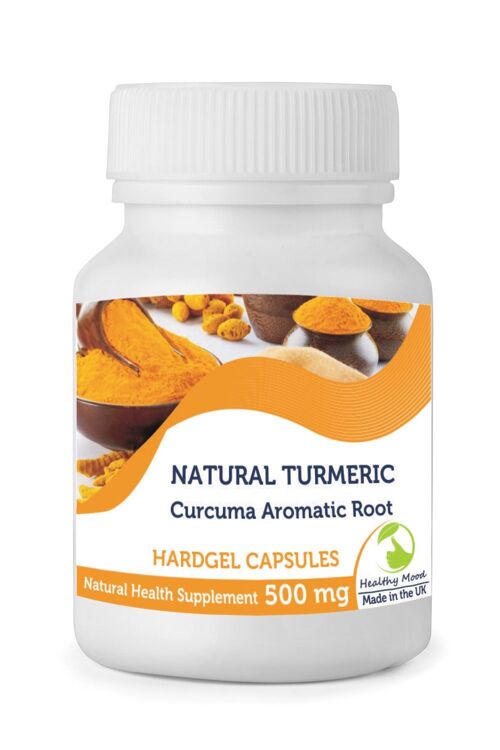 Turmeric Aromatic Curcuma Root 500mg Hardgel Capsules 180 Capsules Refill Pack