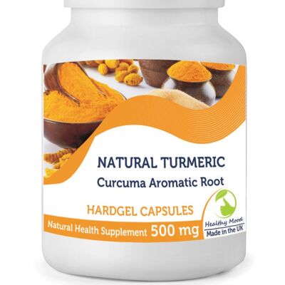 Turmeric Aromatic Curcuma Root 500mg Hardgel Capsules 90 Capsules Refill Pack