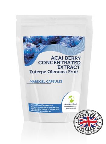 Extrait concentré de baies d'açai antioxydant 500 mg gélules dures 2