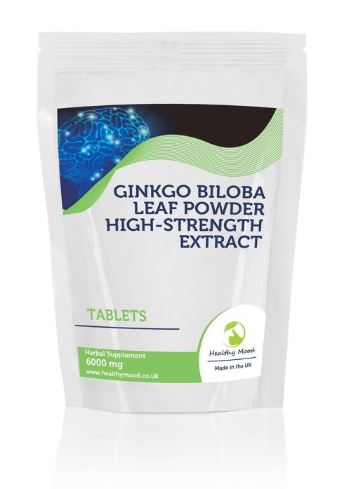 Ginkgo Biloba Herb Extract 6000mg Tablets 500 Tablets Refill Pack