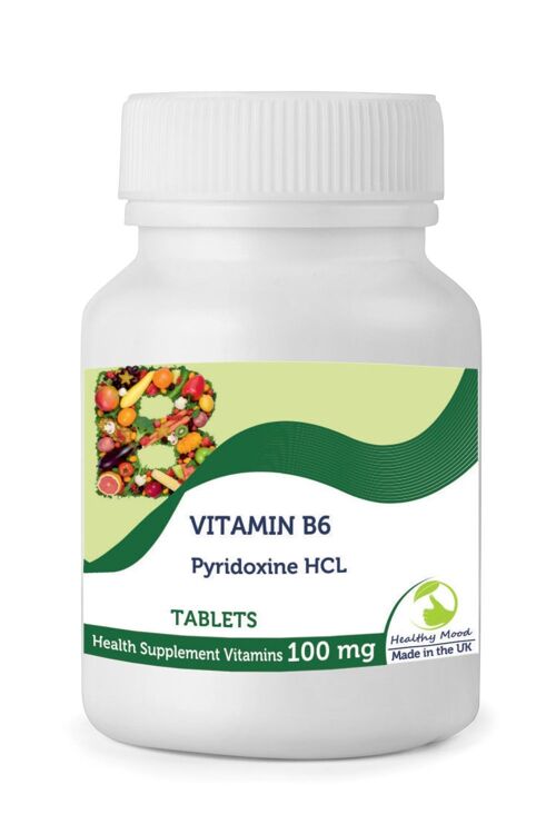 Vitamin B6 Pyridoxine HCL 100mg Tablets 60 Tablets BOTTLE