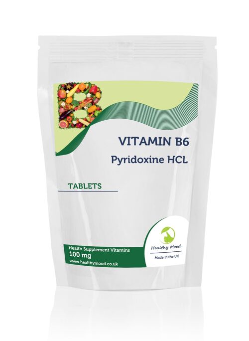 Vitamin B6 Pyridoxine HCL 100mg Tablets 30 Tablets Refill Pack