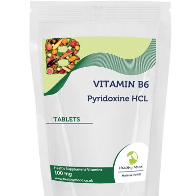 Vitamin B6 Pyridoxine HCL 100mg Tablets 1000 Tablets Refill Pack