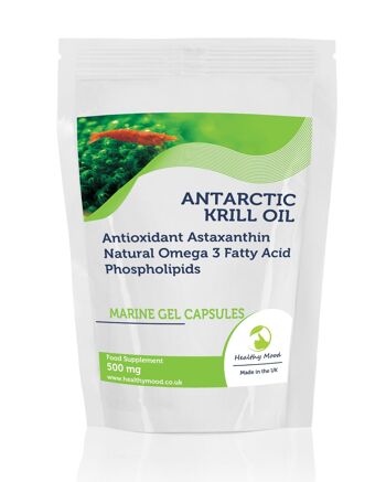 Huile de Krill Antarctique 500mg Capsules 180 Capsules Recharge Paquet 1