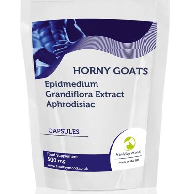 Horny Goats Weed 500 mg Cápsulas Paquete de recarga de 60 cápsulas