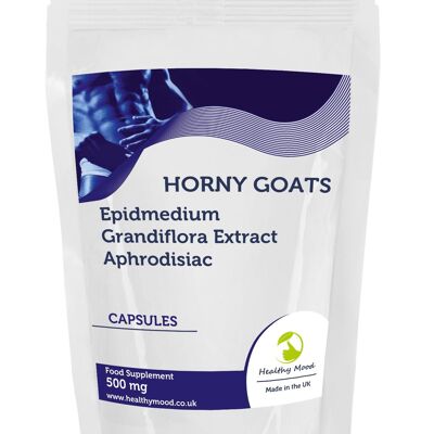 Horny Goats Weed 500 mg Cápsulas Paquete de recarga de 60 cápsulas