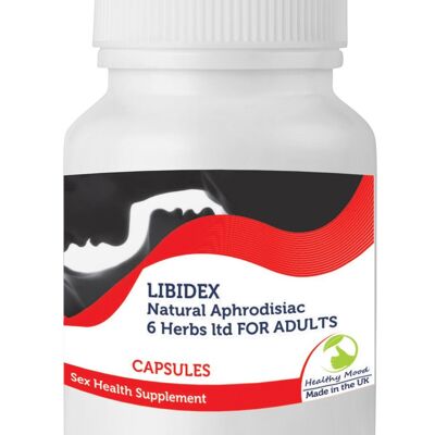 LIBIDEX 6 Hierbas Vitaminas Sexuales 180 Cápsulas BOTELLA