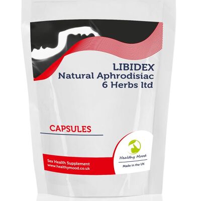 LIBIDEX 6 Herbs Sex Vitamins 90 Cápsulas Recambio Paquete