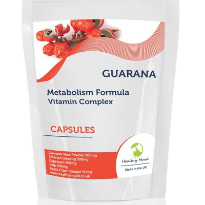 Paquete de recarga de 60 cápsulas de complejo de guaraná