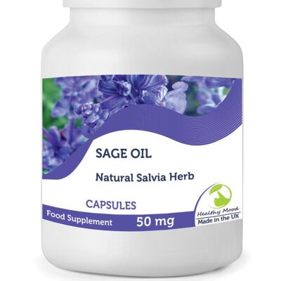 Sage Oil 50mg Capsules 30 Capsules Refill Pack