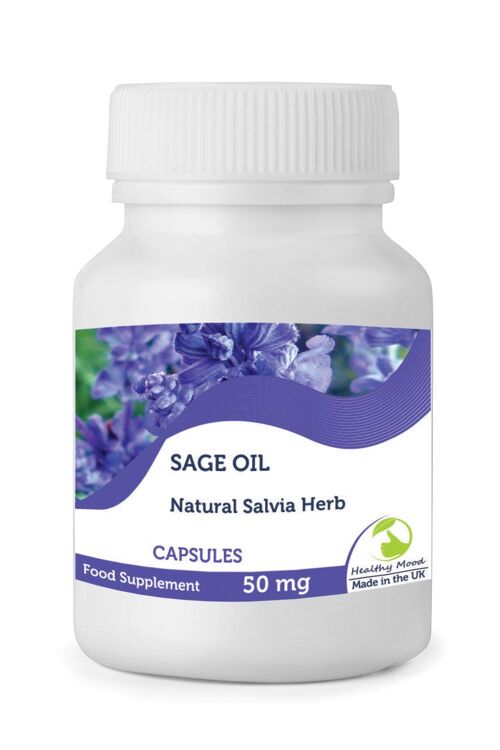 Sage Oil 50mg Capsules 250 Capsules BOTTLE