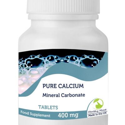Tabletas de 400 mg de calcio puro 30 tabletas BOTELLA