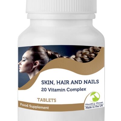 Paquete de recarga de 60 comprimidos para piel, cabello y uñas