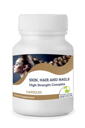Cheveux Peau Ongles Complexe Multivitaminé Capsules 120 Capsules Recharge 1