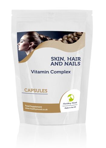 Cheveux Peau Ongles Complexe Multivitaminé Capsules 120 Capsules Recharge 2