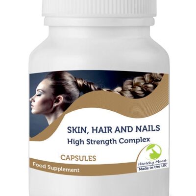 Cheveux Peau Ongles Complexe Multivitaminé Capsules 90 Capsules Recharge