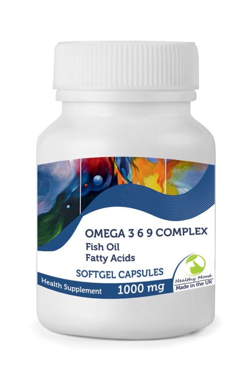 Omega 3 6 9 Complex 1000mg Fish Oil Capsules 500 Capsules Refill Pack