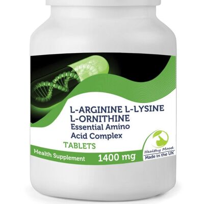 Tabletas de L-Arginina L-Lisina L-Ornitina 60 Tabletas BOTELLA