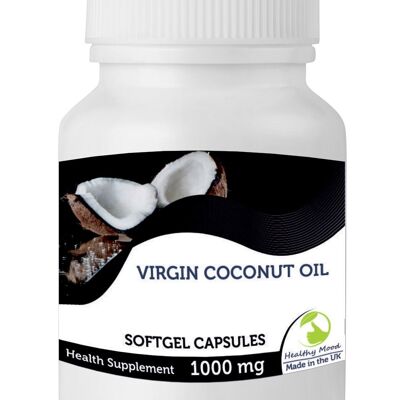 Cápsulas de aceite de coco virgen de 1000 mg