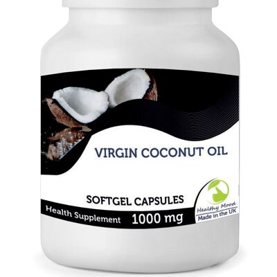Cápsulas de aceite de coco virgen de 1000 mg