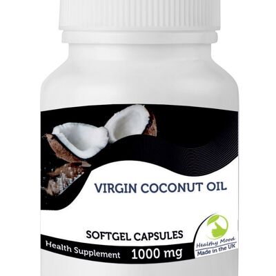 Aceite de coco virgen 1000 mg Cápsulas 90 Cápsulas BOTELLA