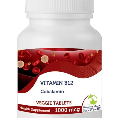 Vitamina B12 1000mcg Tabletas 60 Tabletas BOTELLA