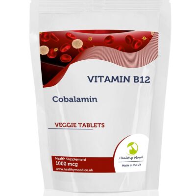 Vitamina B12 1000mcg Tabletas 250 Tabletas Paquete de recarga