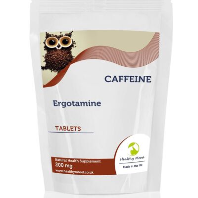 Cafeína 200 mg Comprimidos Paquete de recarga de 60 comprimidos