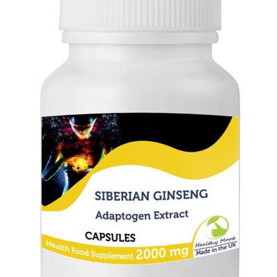 Complejo de Ginseng Siberiano 2000 mg Cápsulas 120 Cápsulas BOTELLA