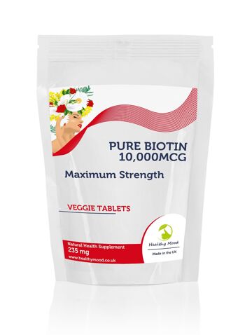 Biotine 10 000mcg 235mg Comprimés 60 Comprimés Recharge 1