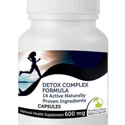 Detox Formula 14 Cápsulas Multivitamínicas de Ingrediente 500 Cápsulas BOTELLA