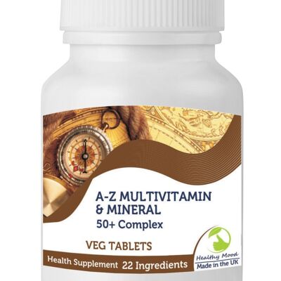 50+ Plus A-Z Multivitamínicos y tabletas minerales 22 ingredientes 60 tabletas BOTELLA