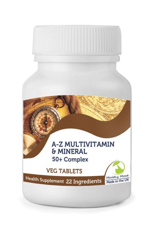 50+ Plus A-Z Multivitamin & Mineral Tablets 22 Ingredients 180 Tablets BOTTLE