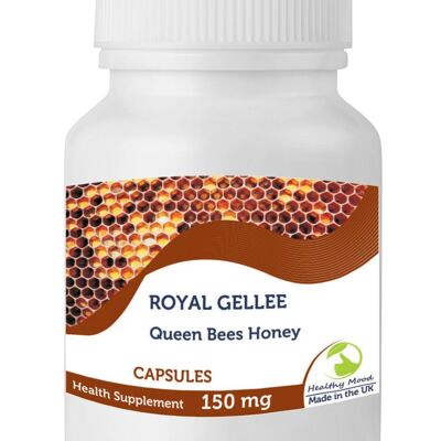 Fresh Bumble Bee Honey Royal Jelly Gellee 150 mg Cápsulas Paquete de recarga de 120 cápsulas