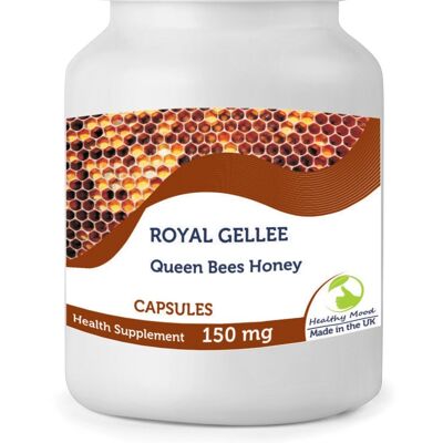 Fresh Bumble Bee Honey Royal Jelly Gellee 150mg Capsules 120 Capsules Refill Pack