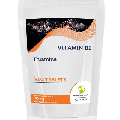 Vitamina B1 TIAMINA 100 mg Comprimidos Paquete de recarga de 30 comprimidos
