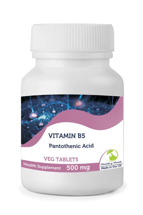 Vitamin B5 PANTOTHENIC ACID 500mg Tablets 90 Tablets Refill Pack