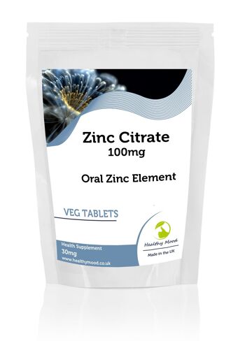 Comprimés de citrate de zinc 30mg Zn Element 2