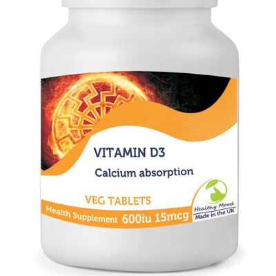 Vitamin D3 600IU 15MCG Tablets 180 Tablets Refill Pack