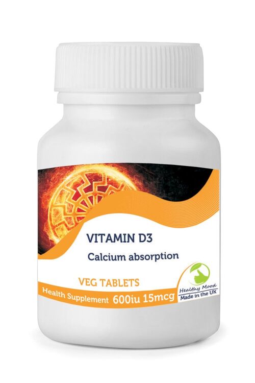 Vitamin D3 600IU 15MCG Tablets 250 Tablets BOTTLE