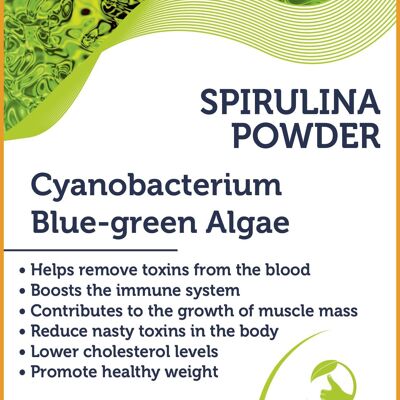 Spiruline en poudre d'algues bleu-vert 100g