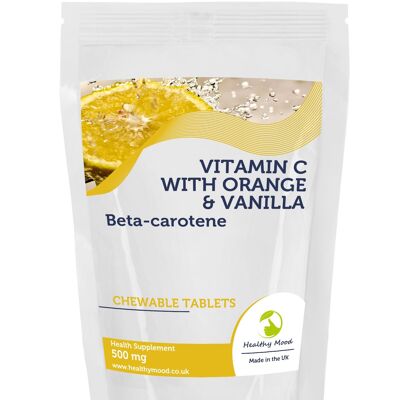 Vitamin C 500mg Orange with Vanilla Betacarotene Tablets 30 Tablets Refill Pack