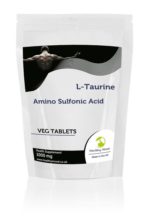 L-Taurine 1000mg Veg Tablets 1000 Tablets Refill Pack