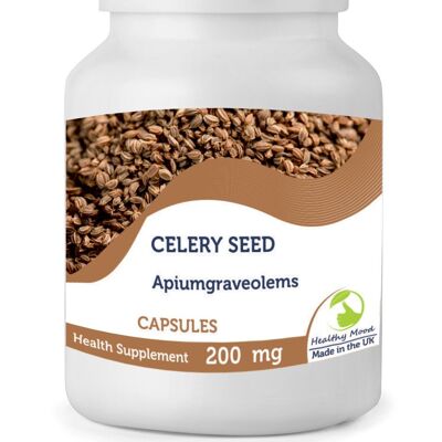 Celery Seed  Powder 200mg Capsules 60 Capsules BOTTLE