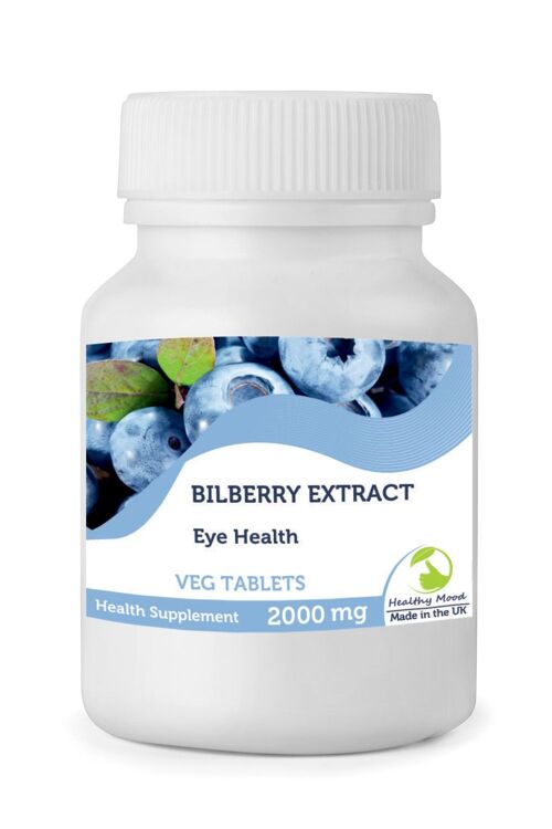 Bilberry Extract Eye 2000mg Tablets 30 Tablets BOTTLE